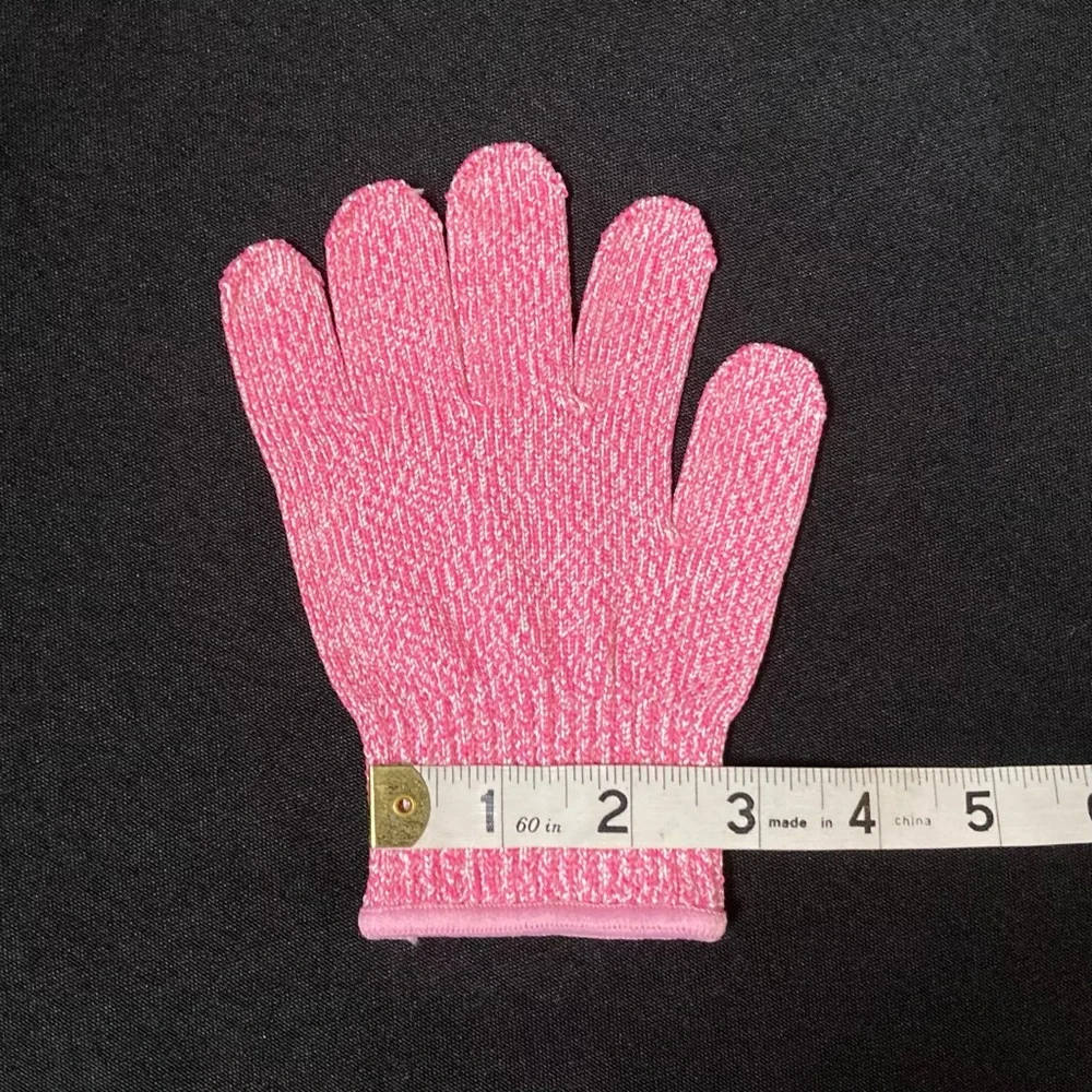 ⭐️ Pink and White Knit Little Girl’s Gloves Size Small Ages 5-7